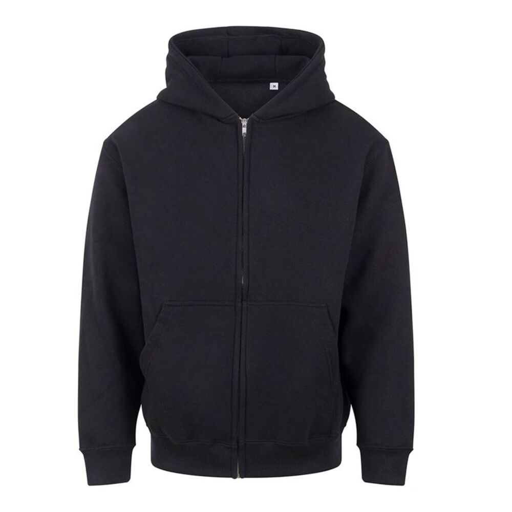 Awdis Mens Vision Heavyweight Full Zip Hoodie / Deep Black